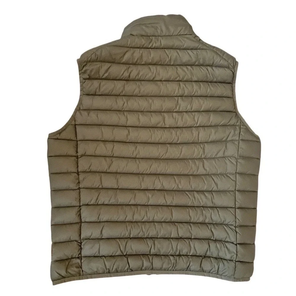 Save The Duck Mens Ultra Light Puffer Vest Olive Green Plumtech Synthetic Down L